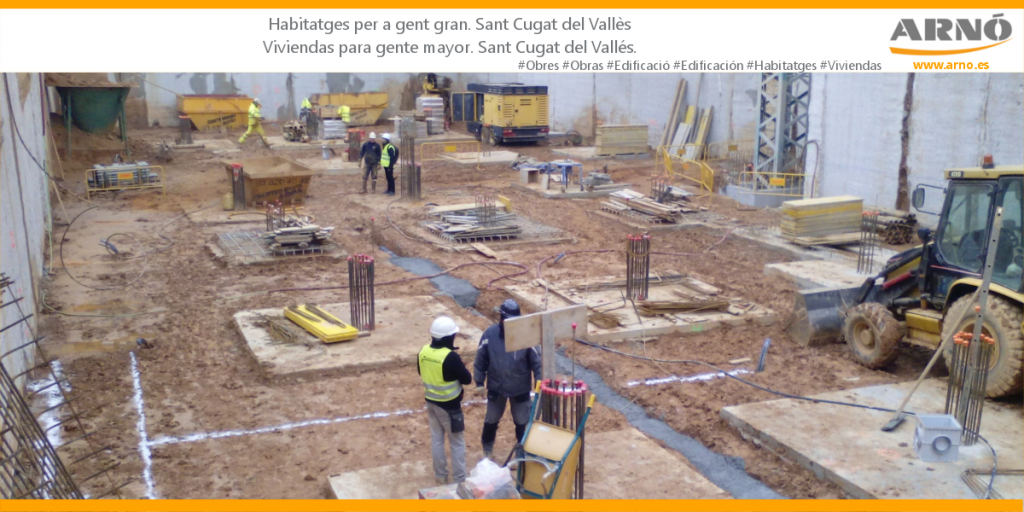 Cimentación viviendas para gente mayor. Fonamentació habitatges per a gent gran a Sant Cugat del Valles. Promusa. Benito Arnó