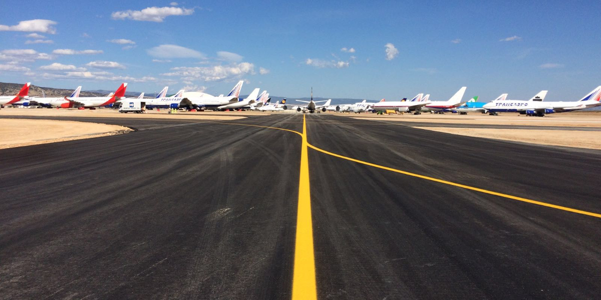 Aeropuerto de Teruel-obras de pavimentación-Arno