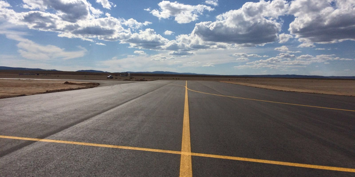 Aeropuerto de Teruel-obras de pavimentación-Arno