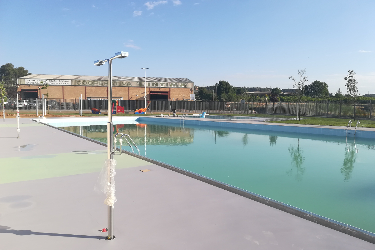 duchas y pruebas de llenado piscina municipal alpicat-arno