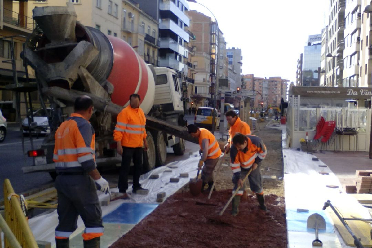 Hormigón tintado para carril bici de lleida. Arnó